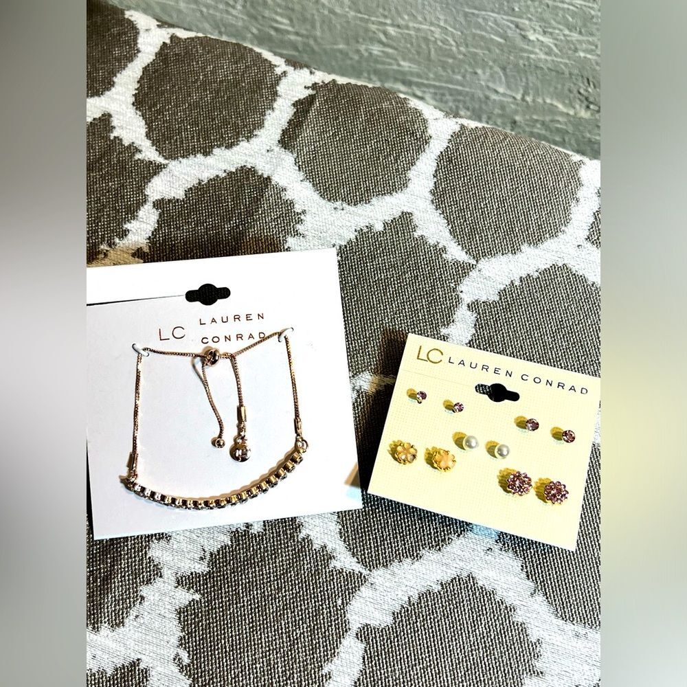 LC Laura Conrad NWT bundle bracelet and earrings, retails $30 for $19- 2 gifts